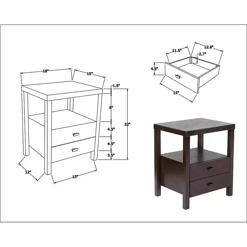 Tavolino d'appoggio Westwood Acacia