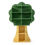 Libreria a forma di albero per bambini, organizer giocattoli a 6 ripiani con scomparti a giorno