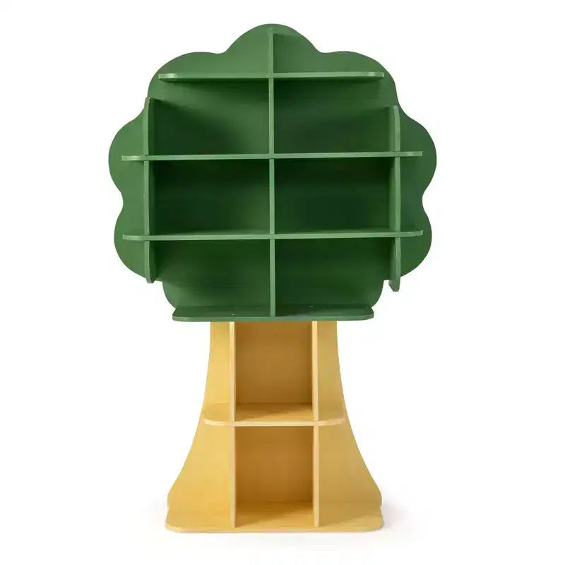 Libreria a forma di albero per bambini, organizer giocattoli a 6 ripiani con scomparti a giorno